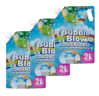 BUBBLE-STORE 3x Beutel je 650 ml Seifenblasenkonzentrat Seifenblasenflüßigkeit Nachfüllbeutel