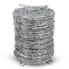 Premium Quality Barbed Wire 25Ft, 50Ft, 328 Ft, 4 Point, 16 GA Barbed Wire Fence