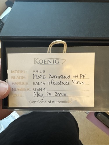 Koenig Arius Full Size Polished Plexa Titanium - Bladeshow Atlanta 2025 - Bild 6 von 6