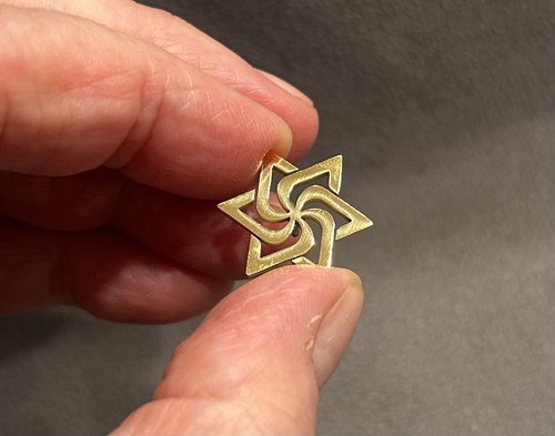 Edelstahl Silber oder Gold Jüdischer Davidstern Pins, Hebräisch, Judaica - Bild 8 von 15
