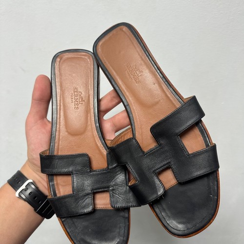 Hermes Oran Sandalen In Schwarz EU Größe 39 - Bild 7 von 9