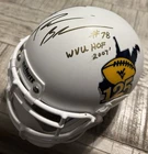 Rich Braham Signed WVU Mountaineers Mini Football Helmet Cincinnati Bengals NFL