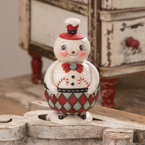 Johanna Parker by Bethany Lowe Double Cane Conrad Jar Chubby Snowman JP1043 - Picture 4 of 4