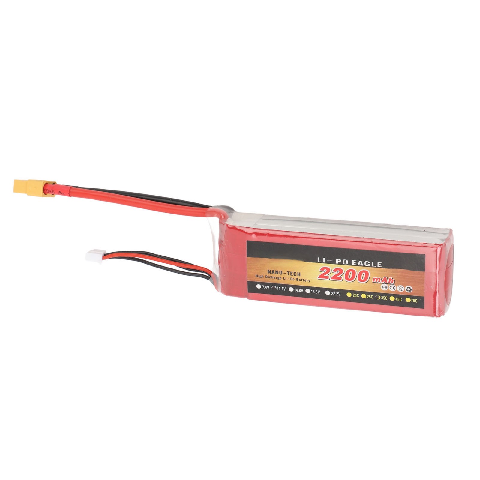 lipo 3s 35c 2200　x2 2×OVONIC 3S 35C 11.1V 2200mAh Short LiPo Battery T Plug For