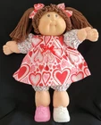 Cabbage Patch Kids 1983 Girl Doll Freckles Brown Hair Brown Eyes Dress Shoes