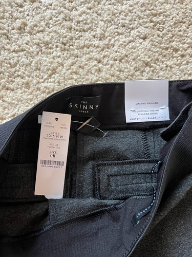 WHBM “The Skinny” Black pants - Size 0R - Stretch - White House Black Market NWT - Picture 3 of 5