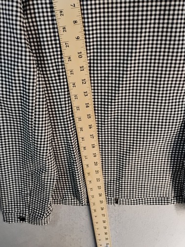 Chicos Womens Jacket 3 XL Black White Gingham Full Zip Long Sleeve Collared - Picture 7 of 8