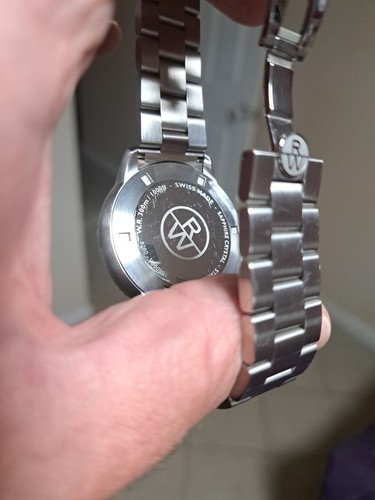 RAYMOND WEIL Men 8260-ST4-20001 Tango MISSING RED DIVERS BEZEL! READ DESCRIPTION - Picture 13 of 24