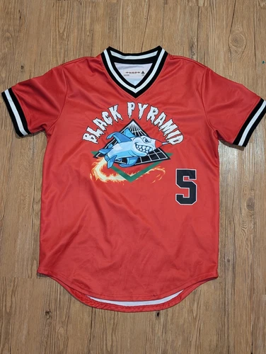 Black Pyramid Rocket Ship Red Jersey Size L