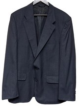Vintage Burberrys 100 Wool Navy Blazer Men's 40R Classic 2 Button Preppy READ