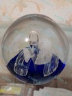Glass ball with flowers inside, home decoration