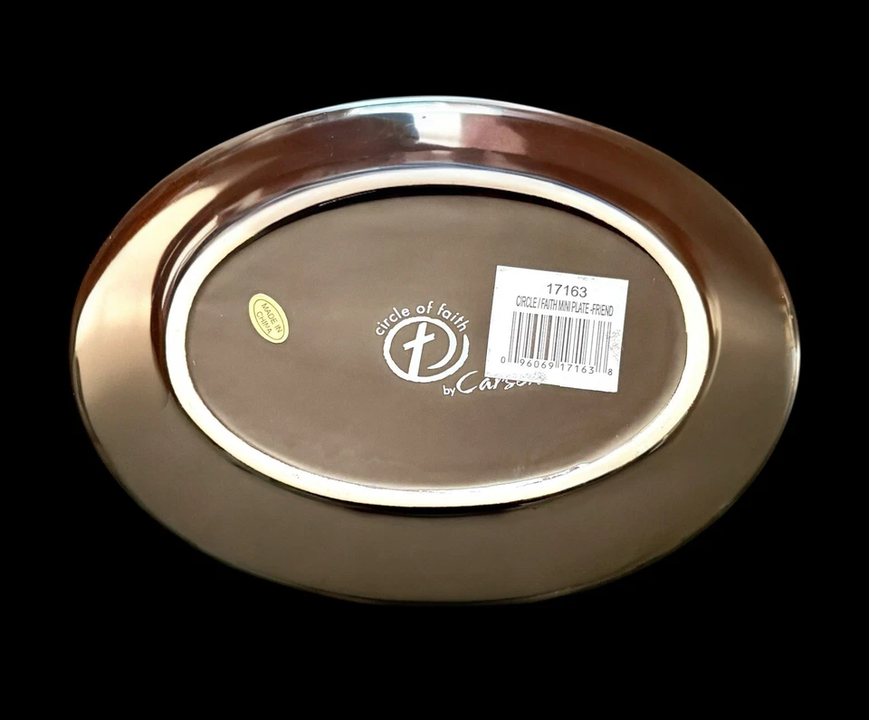 NOS Carson Circle of Faith Friend 6.5” Mini Placa Ovalada Excelente Foto 3 de 4