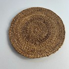 Unbranded Single Medium Woven Trivet Placemat Wicker Rattan Round 12.5" Decor