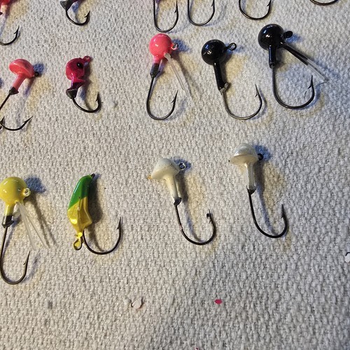 Konvolut Angeln Jigköpfe Crappie Zander Panfish Köder - Pink Schwarz Gelb - - Bild 4 von 7