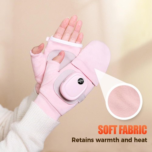 Guantes térmicos - Mitones convertibles recargables y ajustables para trabajo al aire libre - Imagen 3 de 10
