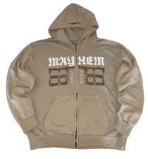 Lady Gaga Opera Haus Hoodie XL Beige Full Zip Mayhem Ball 2025 Merch NEW *hole