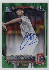 2025 Bowman Chrome Prospect Green Lava Refractor 53/99 Chase Mobley Auto v9t