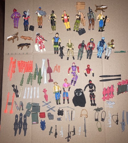 Gi Joe Arah Hasbro Vintage 1980er Action Figuren / Teile Konvolut Zubehör Waffen