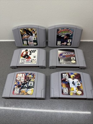 Lot MLB NFL NHL Sports (Nintendo 64 2000) N64 Authentic Carts Tested/Working