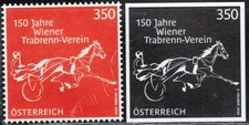 2024 Austria Harness Raching Horses stamp + blackprint MNH