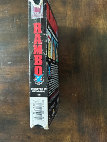 Rambo: Disaster in Delgado (VHS,1991) HTF Cartoon. Acceptable. Fast Shipping. - Picture 4 of 5
