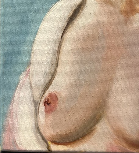 Jerry Valenti Original Oil On Canvas Portrait of Nude Woman #4 Erotic Art - Picture 5 of 6