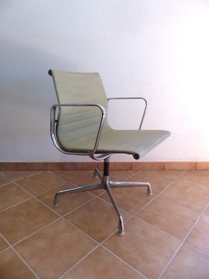 Vitra Charles Eames Chair EA 108 für Herman Miller Chrom Beige Stuhl #1