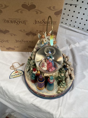 Jim Shore He aquí Bendito Nacimiento Caja de Música Estrella Belén Globo de Nieve 4012658 con Etiqueta - Imagen 4 de 8