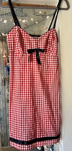 Vintage Paper Doll Productions Pin Up Dress GINGHAM Retro Rockabilly S - Picture 1 of 11