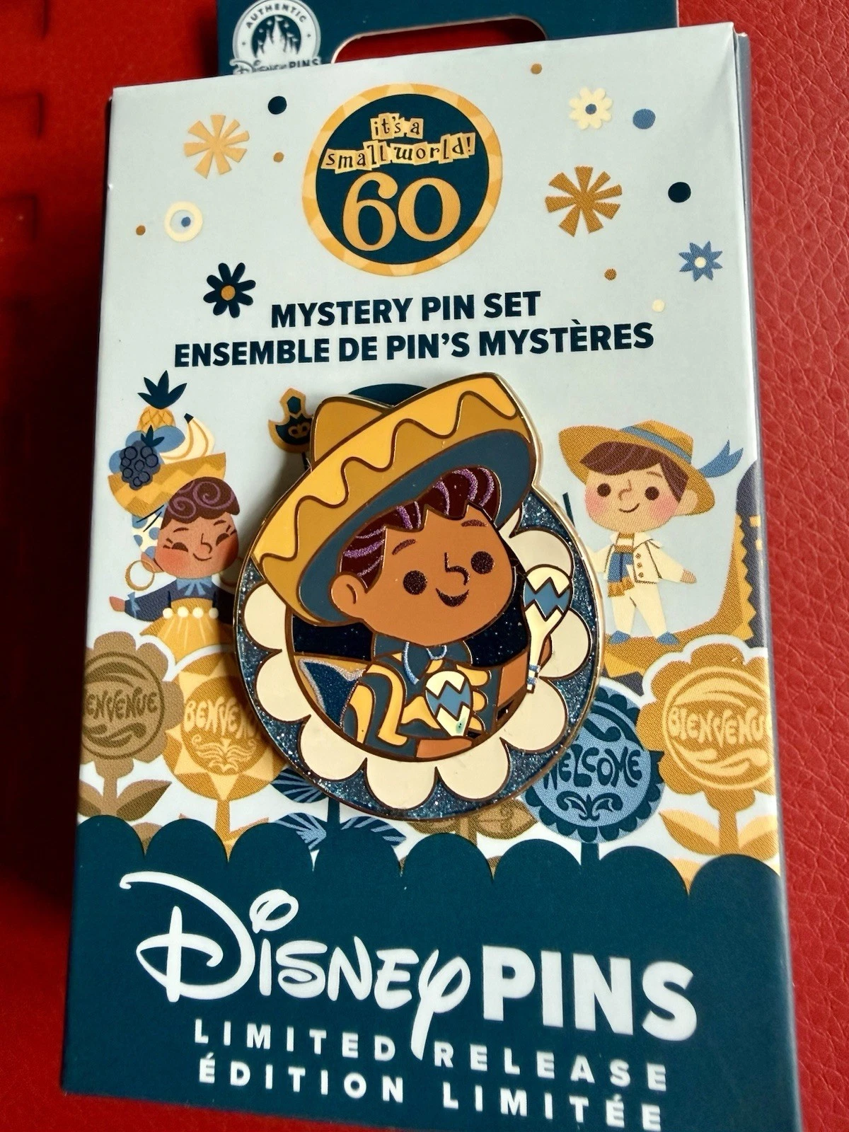 Disney Parks It's A Small World 60th Anniversary Mystery Pin Mexican Boy LR 2026