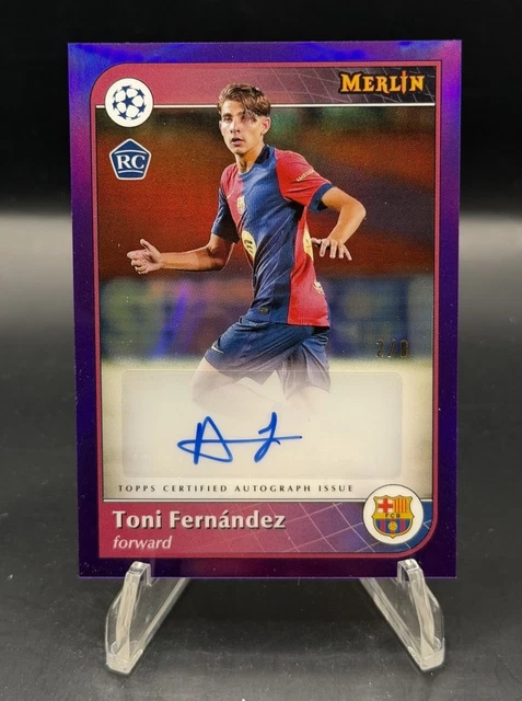 2025 Topps Merlin Toni Fernandez Purple Refractor /8 Autogramm (RC) #AU-TF