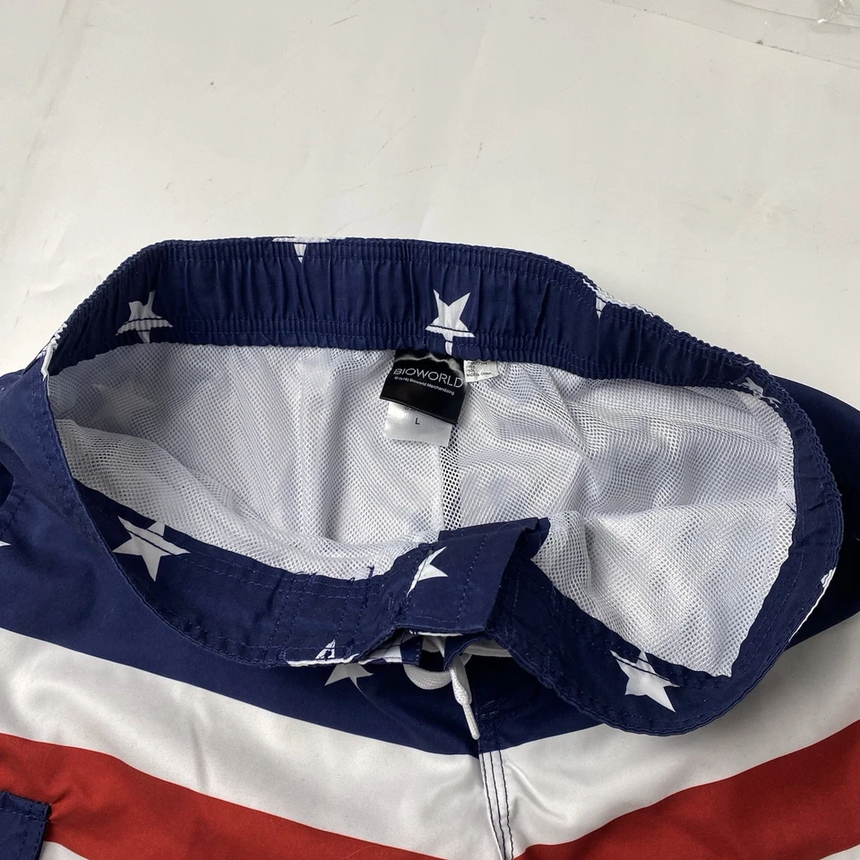 Bañador corto Bioworld para hombre bandera de EE. UU. carga forrado 34" talla grande Foto 4 de 4
