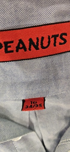 VTG Peanuts Snoopy Golf Long Sleeve Button Shirt Made in USA Men 16 34/35 - Picture 5 of 11