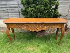 Vintage Retro Console Table Wooden Lovely Carving Details Very Good Condition