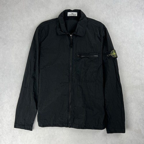 Stone Island Full Zip Nylon Metal Overshirt Black Jacket Medium Coat 4204 - Picture 1 of 5