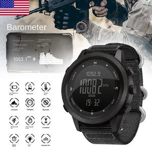 Hommes Militaire Smart Watch Outdoor Sport Baromètre numérique Montres de poignet étanches