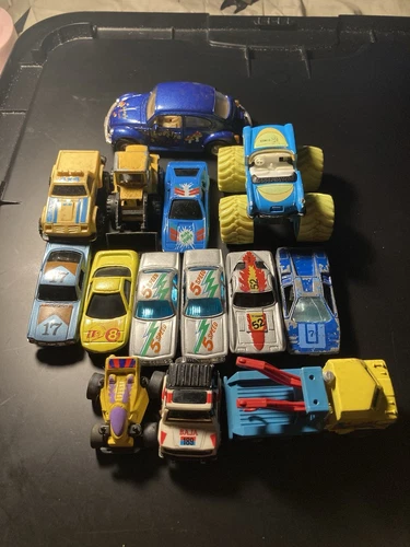 Vintage Lot Of 14 Cars (Some Unamed, Tonka, Guisval, Welly, Stomper)