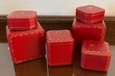 4 Cartier Genuine Original Red Box Watch Display Stands Missing Watch Holder