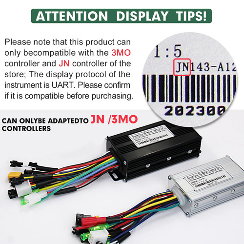 E-Bike Farbdisplay 24V-72V Magnetkarte Induktion Match Controller SM/WP Stecker - Bild 2 von 20