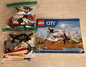 LEGO City: Ambulance Plane (60116) 100% Complete with Minifigures and Manual