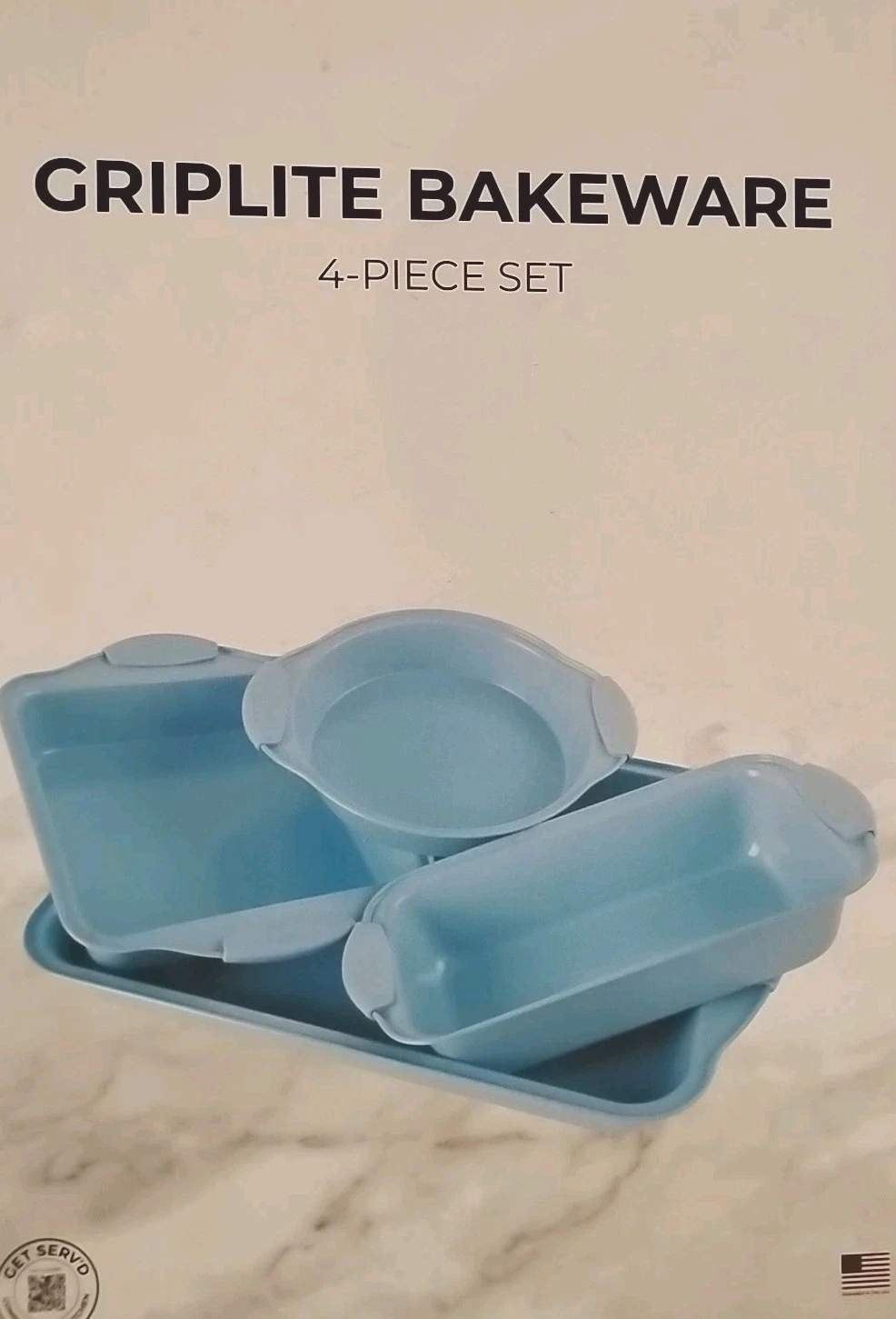 Servappetit Griplite Bakeware 4 Piece Set Light Blue