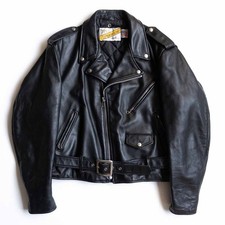 SCHOTT 618 Double Riders Leather Jacket 46 in Good Condition Large Size