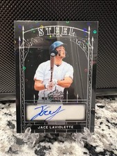2024 Leaf Trinity Jace Laviolette Steel Iron Auto /2 Cleveland Guardians