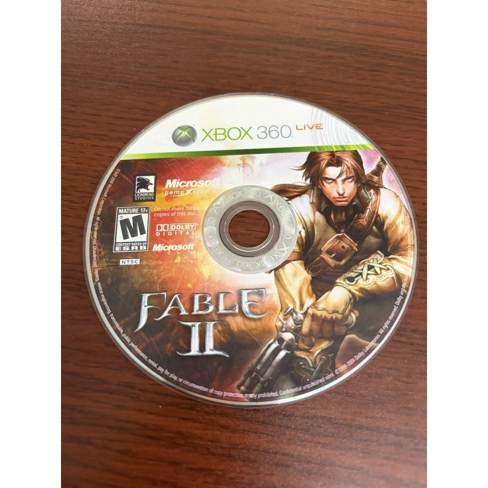 Fable II 2 Xbox 360 2009 Disc Only Tested Working