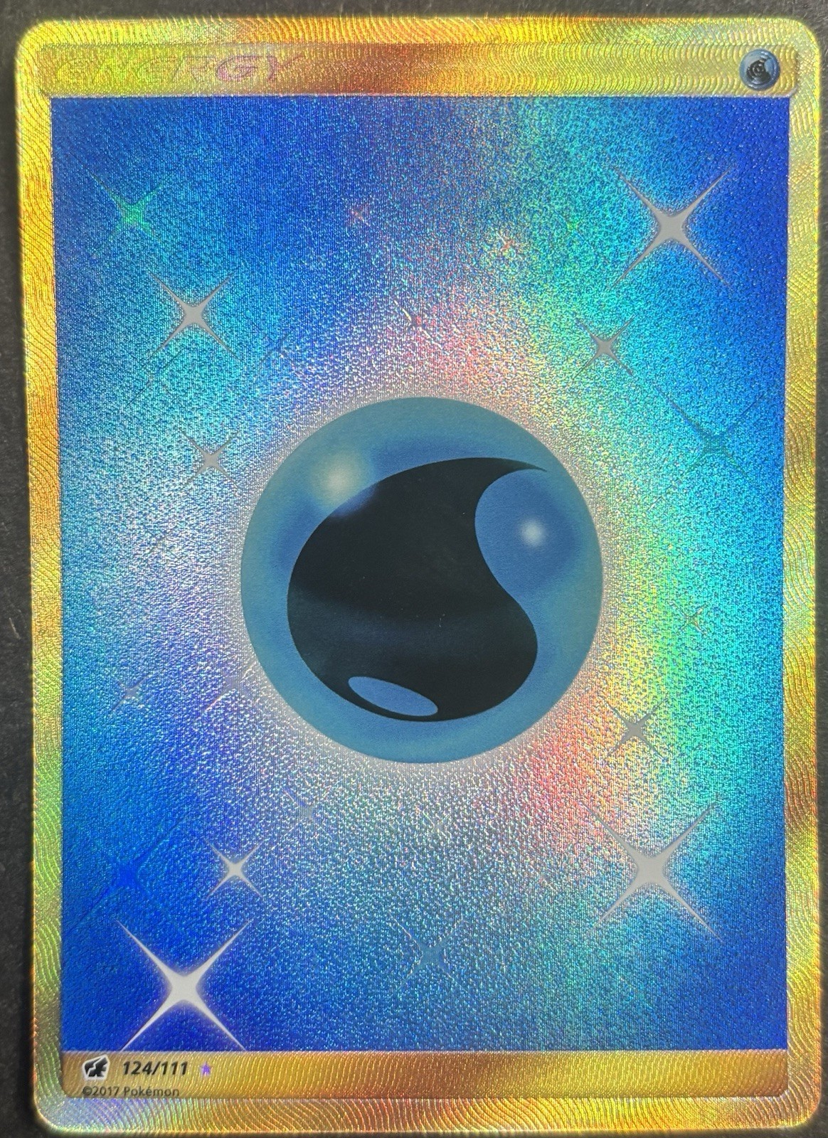 Water Energy - 124/111 - Pokemon Crimson Invasion Sun & Moon Secret Rare Card NM