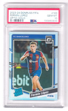FERMIN LOPEZ PSA 10 Rated Rookie 2023-24 DONRUSS FIFA OPTIC-HOLO Prizm #183
