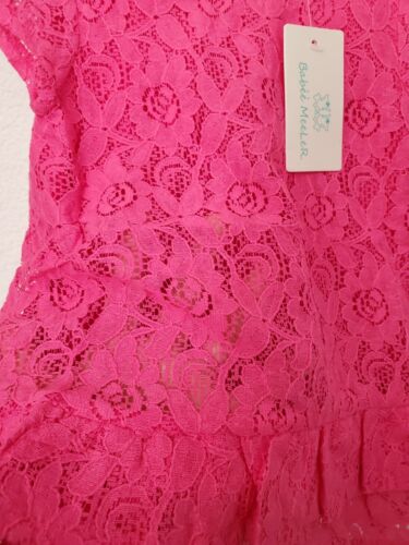 Nuovissima camicia elegante in pizzo rosa caldo per bambini Babee MeeLeR con fodera 3/4T - Foto 2 di 10