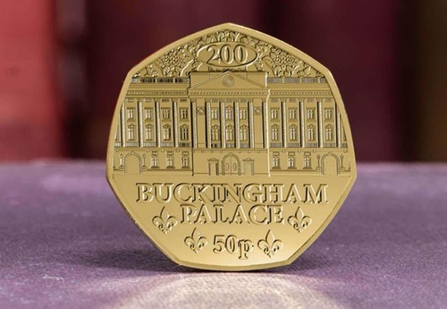 The Buckingham Palace Gara Legale Moneta da Cinquanta Pence 50p Coinage - Foto 2 di 3