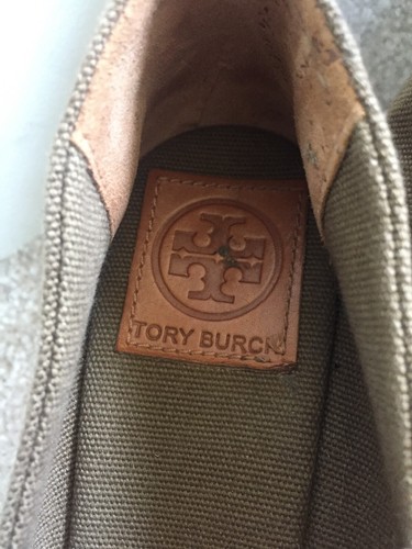 Tory Burch Woven Textile Peep Toe Wedges Sandals Rope Tan Brown Sz 9B 9 B - Picture 2 of 8