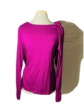 NWT apt.9 Women's Neck Side Tie Bell Sleeves Stretch Top Blouse Size XL